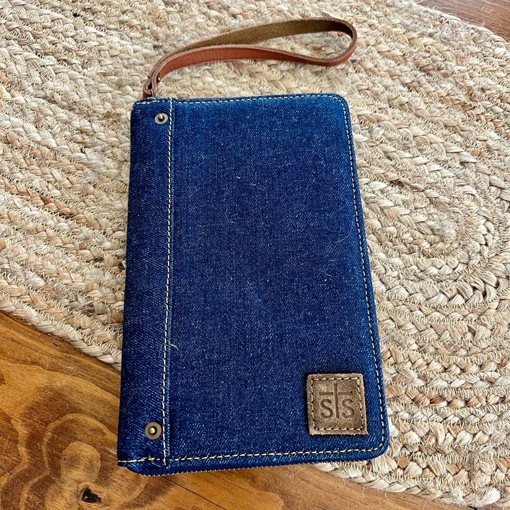 Sts Ranchwear Blue Bayou Denim Wallet Clutch